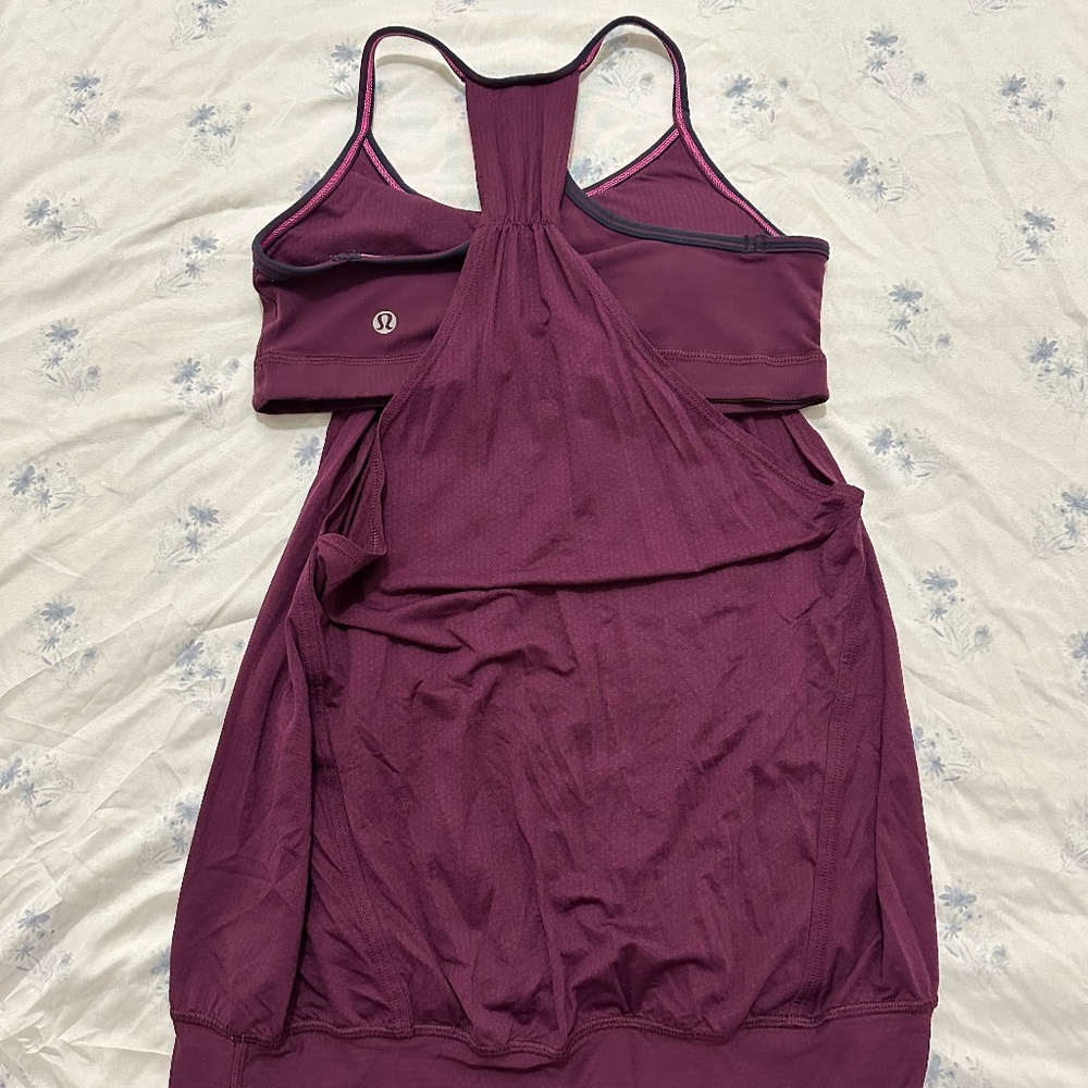 Lululemon women tank top burgundy XS